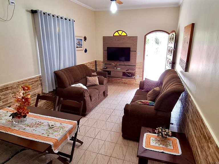 Casa para 6 com 2 quartos, Guaraú/Peruíbe