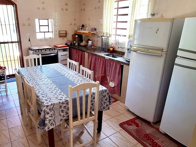 Casa para 6 com 2 quartos, Guaraú/Peruíbe