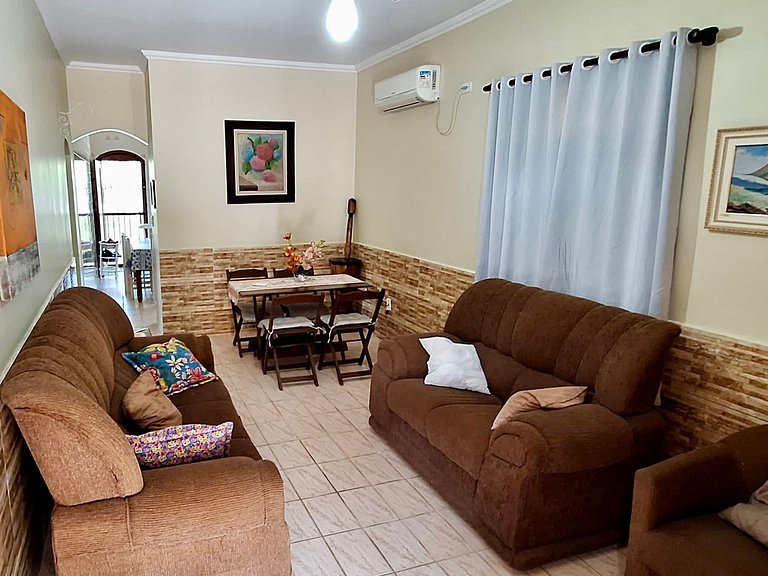 Casa para 6 com 2 quartos, Guaraú/Peruíbe
