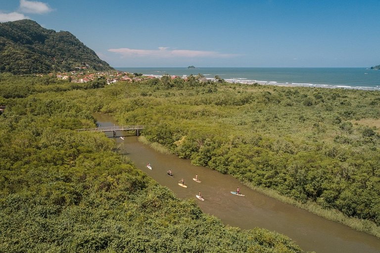 Casa para 6 com 2 quartos, Guaraú/Peruíbe